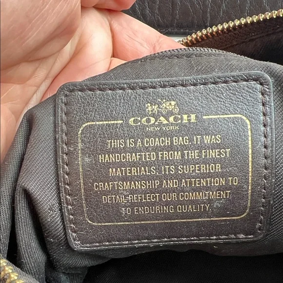 Coach Dark Brown Leather Shoulder Bag - Picture 5 of 11